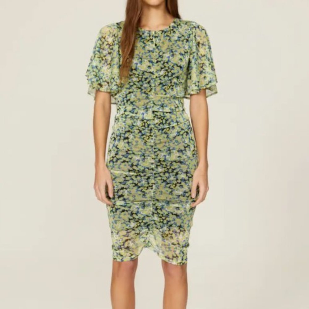 Floral Green Mini Dress